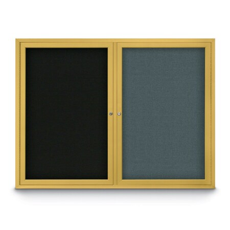United Visual Products Corkboard, Synthtc Forbo/Brnz, 42" x 32" UV4035-BRONZE-FORBO